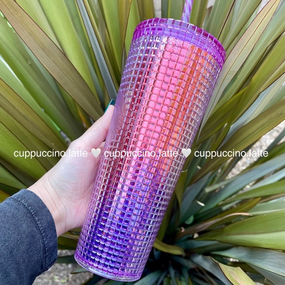 ✨NEW✨Starbucks Berry Purple Grid Ombre Tumbler - Picture 2 of 7